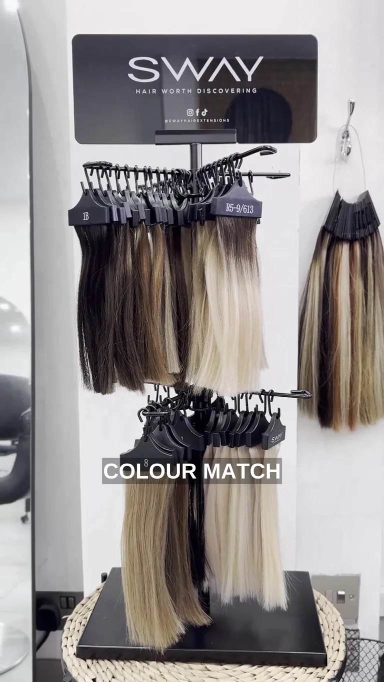 Colour matching tape-in hair extensions at Image London