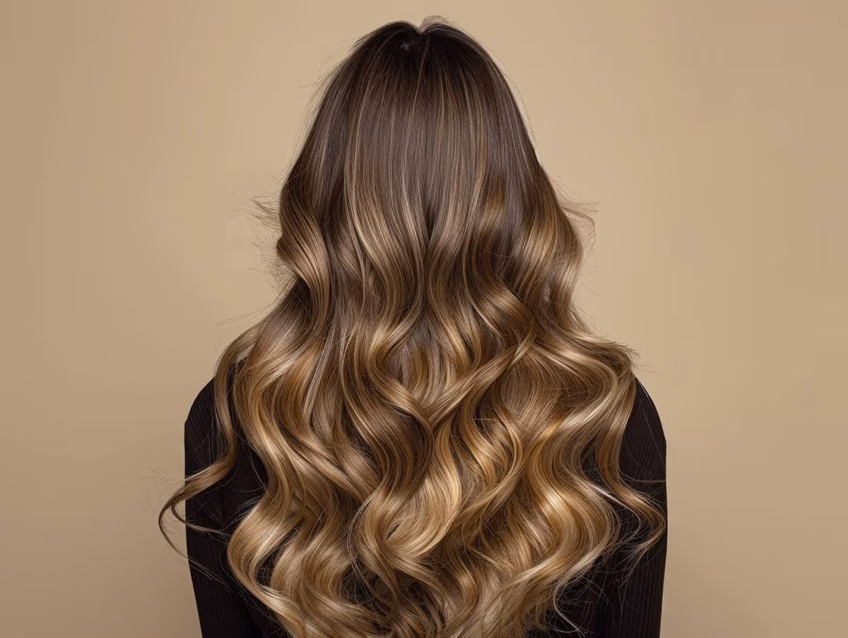 Glossy finished balayage colour result at Image London