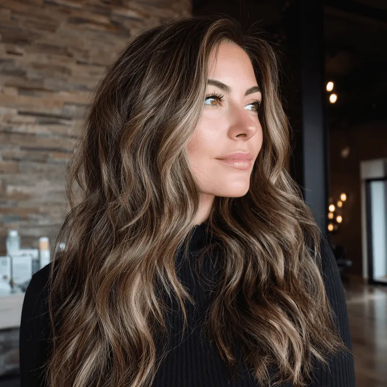 Woman with ash blonde balayage at Image London