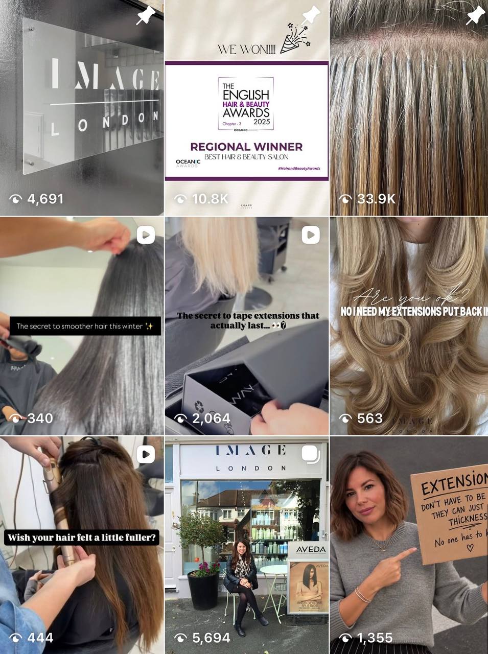 Recent Image London hair, colour and extension work