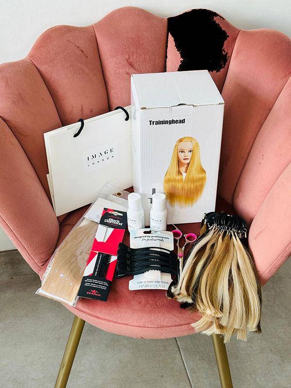 Hair extensions training at Image London Academy