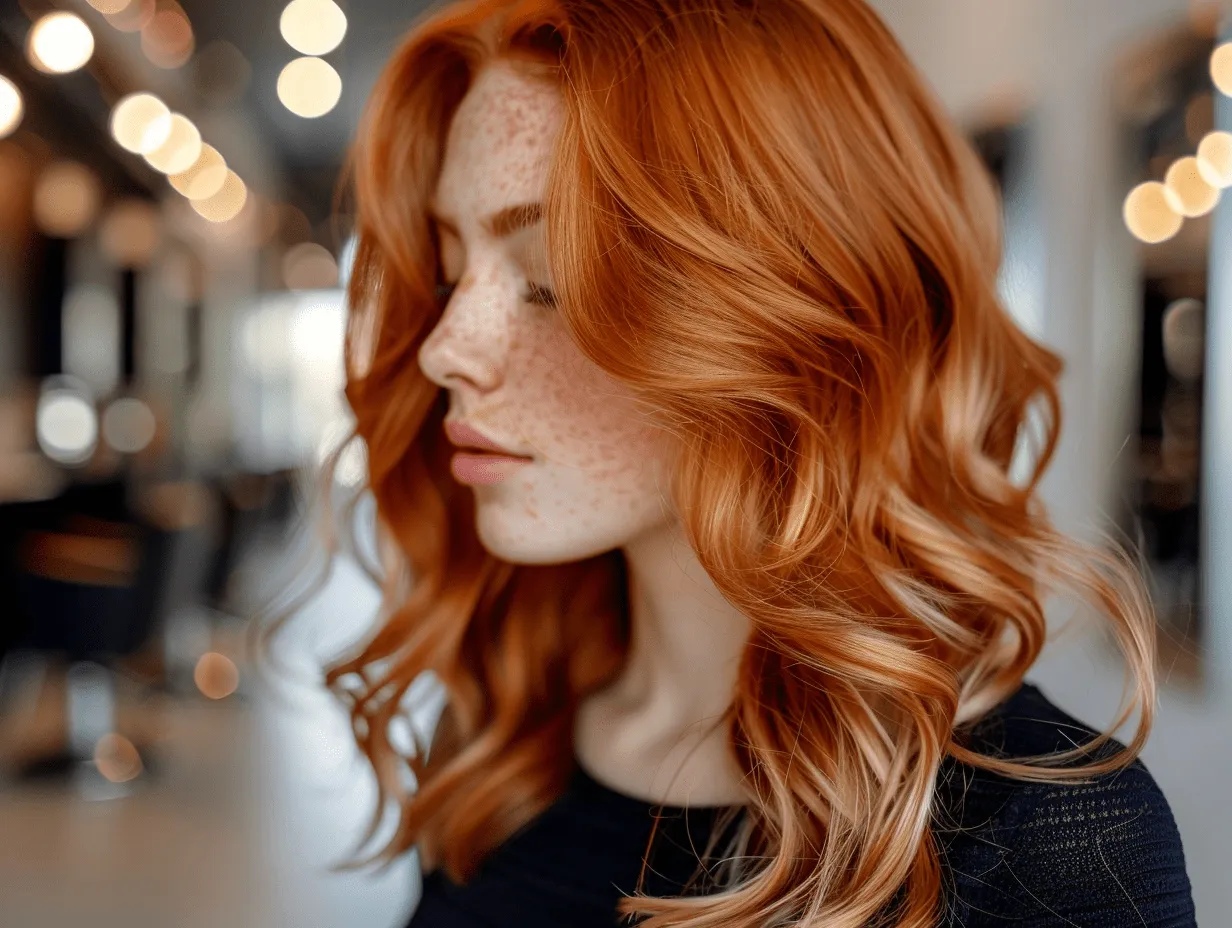 Wash and blowdry with a smooth, salon-fresh finish in natural lighting.